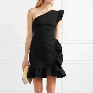 J. Crew | Yass One-Shoulder Black Ruffle Dress 8